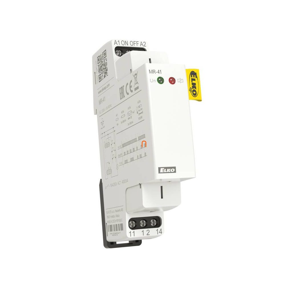 MR-41/UNI Releu electronic cu impulsuri pentru tensiune de alimentare UNI (AC/DC 12-240 V) 1 contact morze, montabil pe șină TS 35 (modular), Elko Ep, 1589