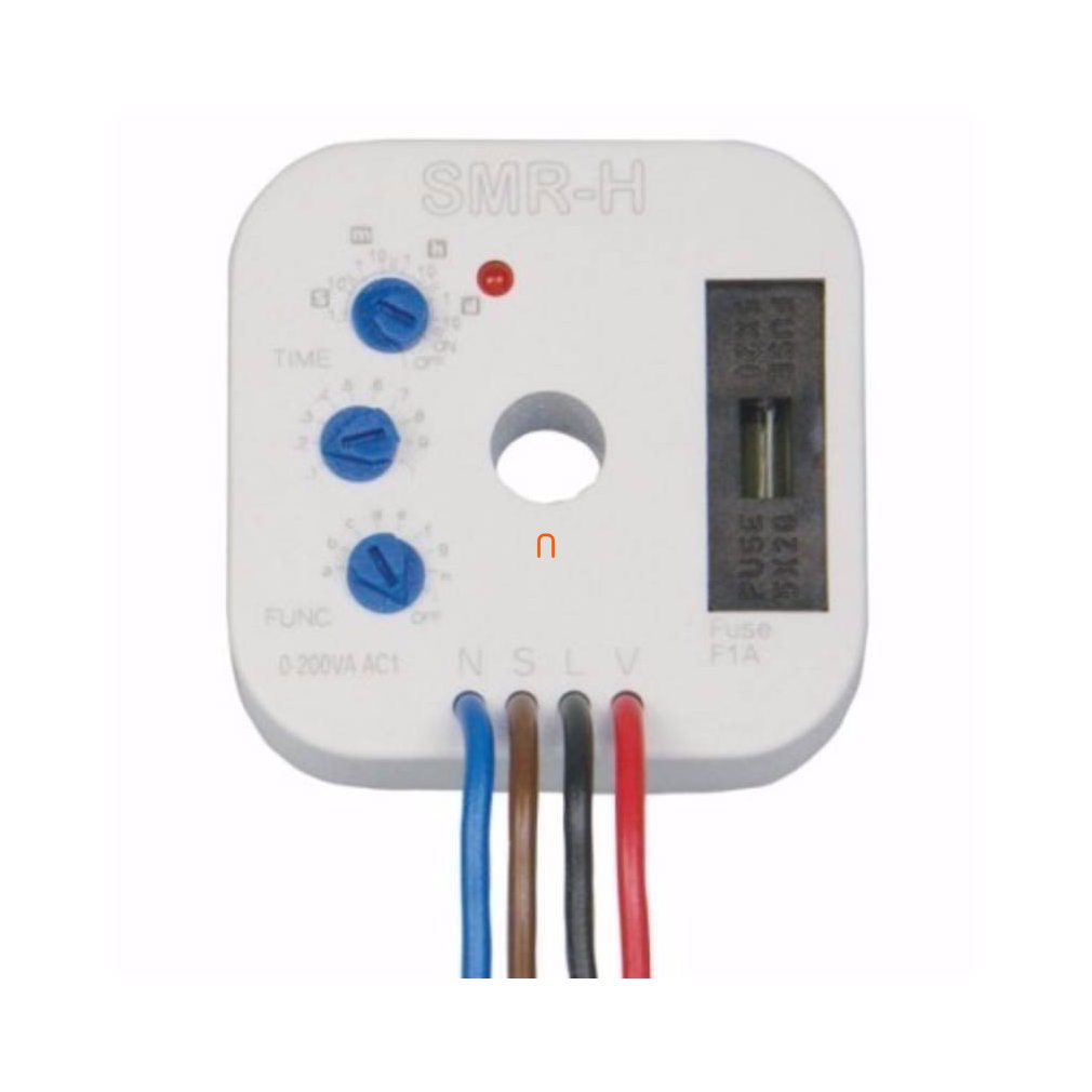 SMR-H Releu multifuncțional 230VAC, Elko Ep, 2911 Releu cu 10 funcții, montabil sub comutator, cu ieșire triak cu patru fire