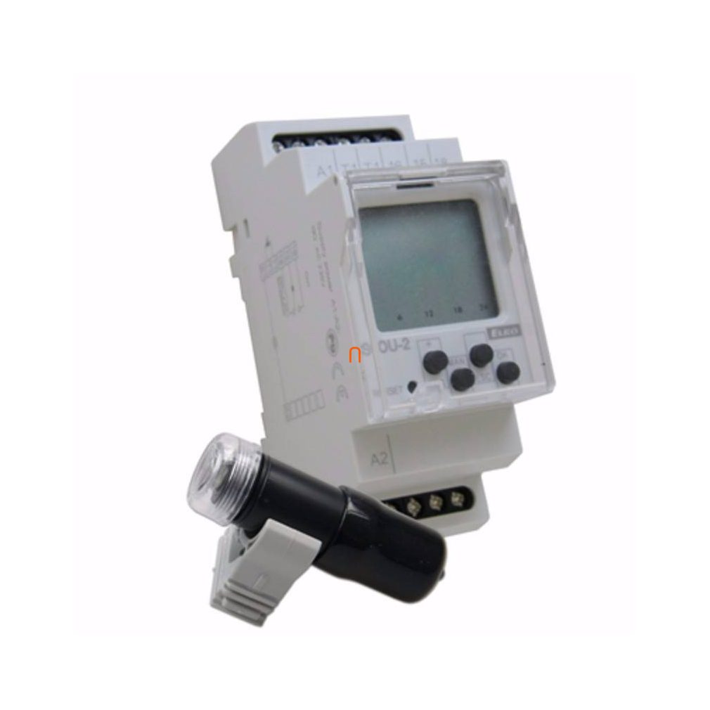 SOU-2/230V Comutator crepuscular cu ceas digital, senzor