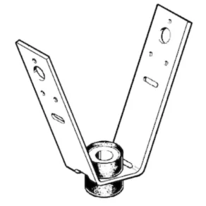   Suport de tavan pentru jgheab de cabluri, pentru tablă trapezoidală, cu tijă filetată 100x100/M8, ignifug, DSOS 8 ZNCR Kopos