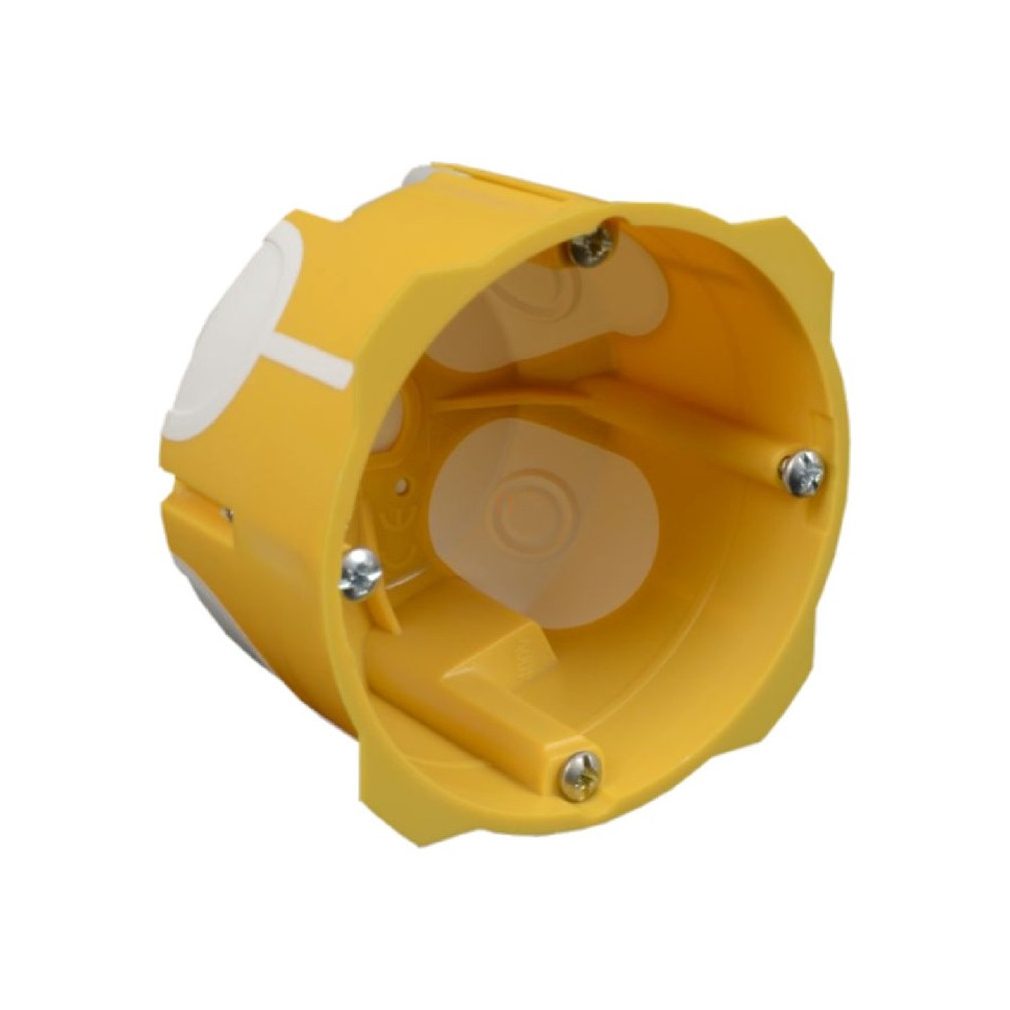 Cutie din gips 1, d68mm, adâncime 40mm, galbenă, etanșă KPL 64-40/LD NA Kopos