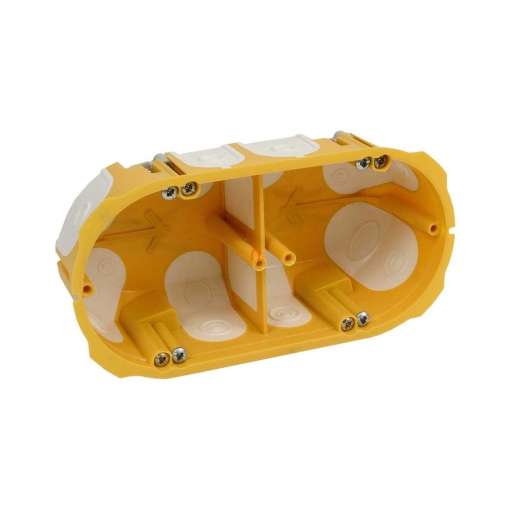 Cutie din gips 2, adâncime 49 mm, galbenă, etanșă KPL 64-50/2LD NA Kopos