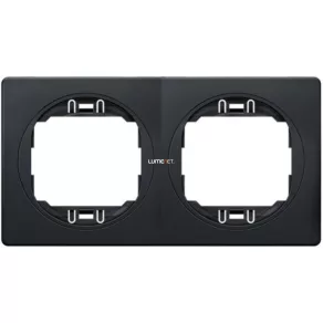 EON cadru dublu încastrat separat, orizontal, negru-negru