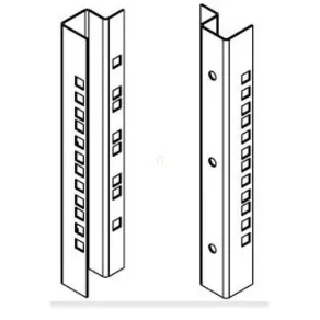   Pereche de șine profilate Legrand Evoline 19" pentru dulap de perete 9U - EBR9U