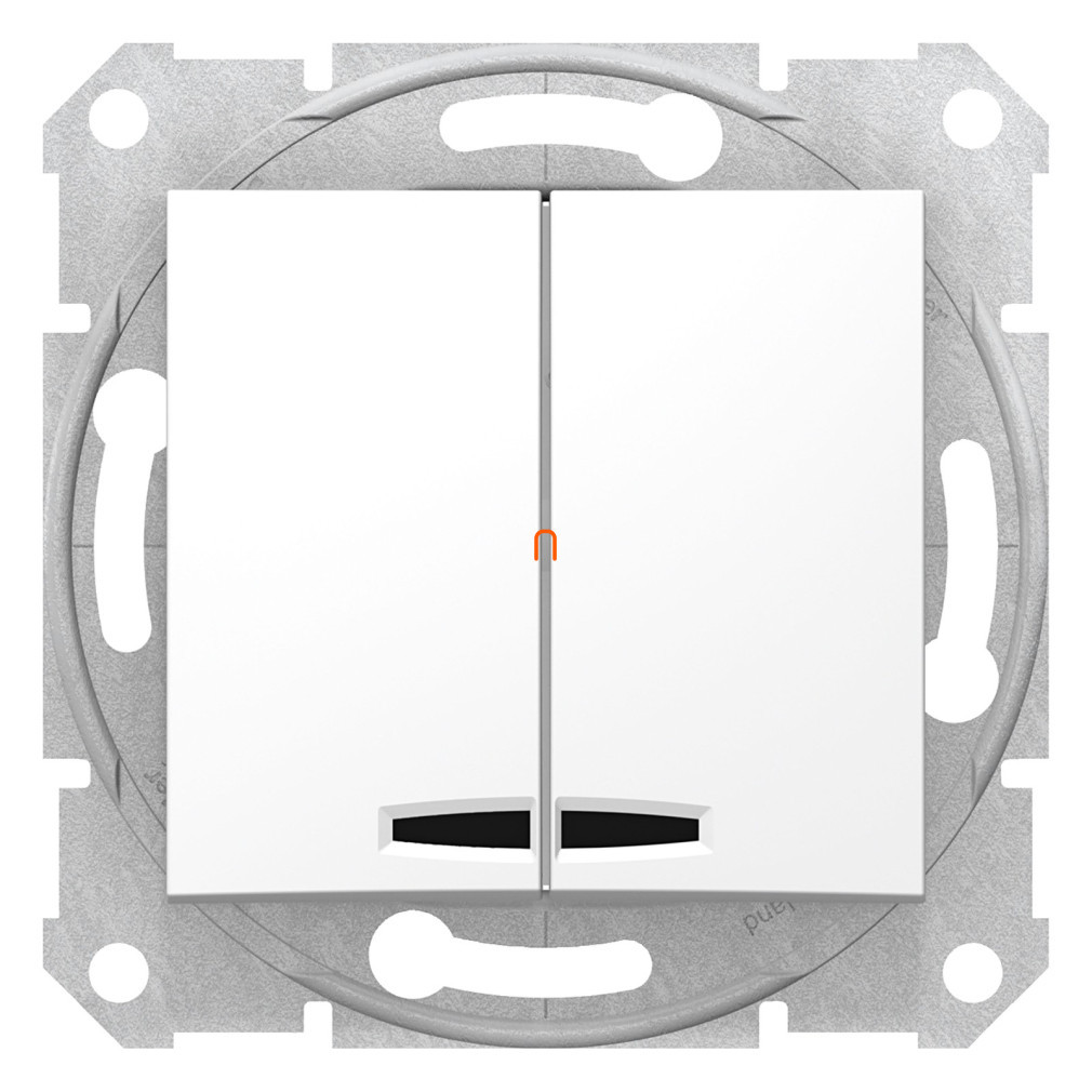 Schneider Sedna comutator pentru lustră cu indicator luminos alb (105) SDN0300321