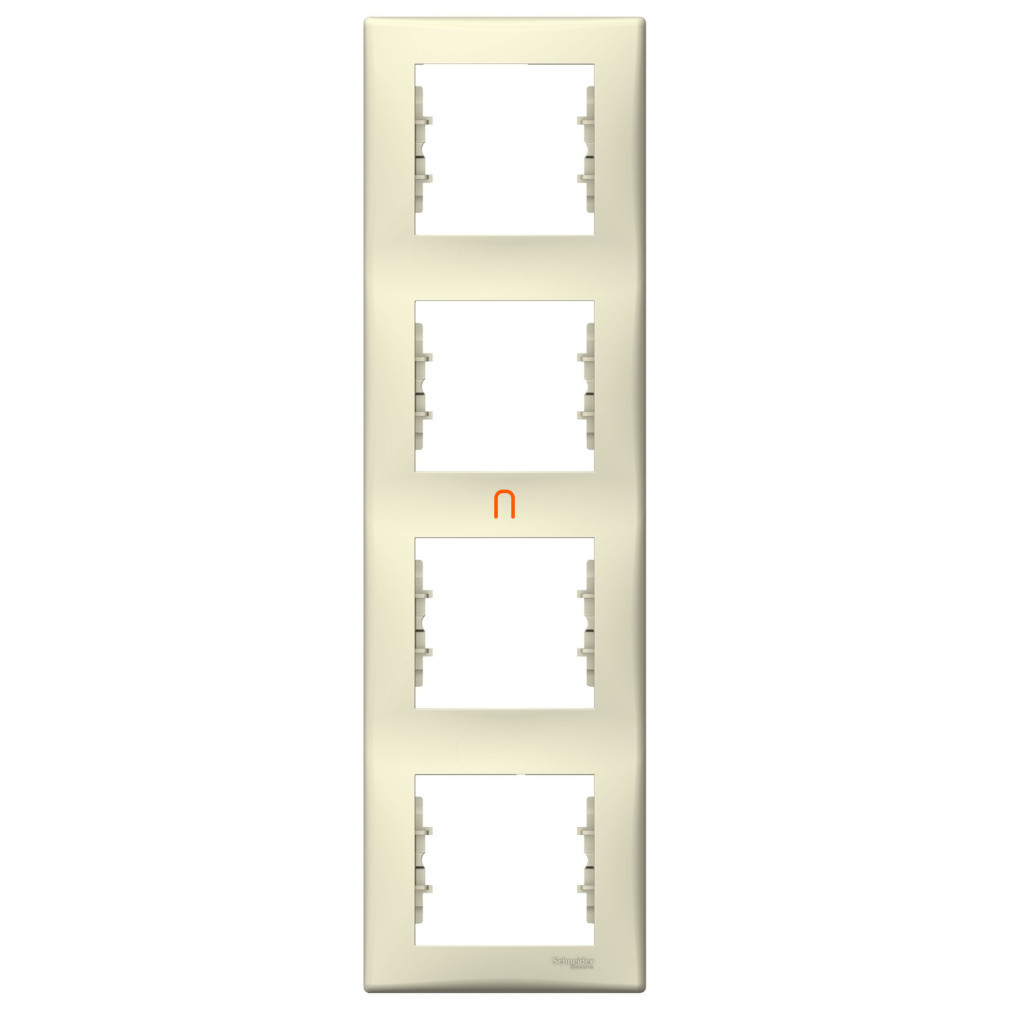 Schneider Sedna cadru quadruple, vertical bej SDN5802047