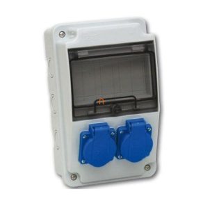   Cutie industrială montată 130x220 2x(2P+F) pe panoul frontal 3318-200-0000