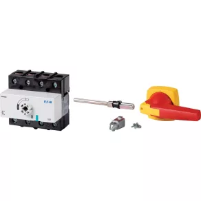   Comutator Eaton 160 A cu patru poli, distanță centrală 400 mm, roșu-galben, dmm-160/4/m4/p-r-6094969