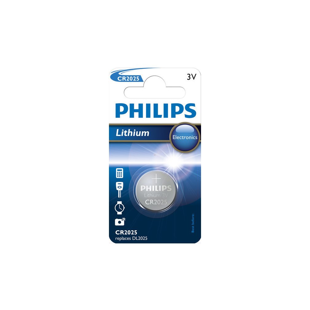 Philips CR2025 Litiu celulă buton B1