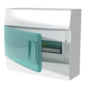   Distribuitor de mici dimensiuni, montat pe perete, cu un singur rând, 12 module, cu ușă transparentă, IP41, cu șină PE/N, ABB Mistral41W 1SPE007717F0421