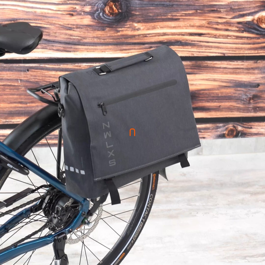 Geantă laterală pentru bicicletă, gri, 15L 39x13x30 cm (Varo)