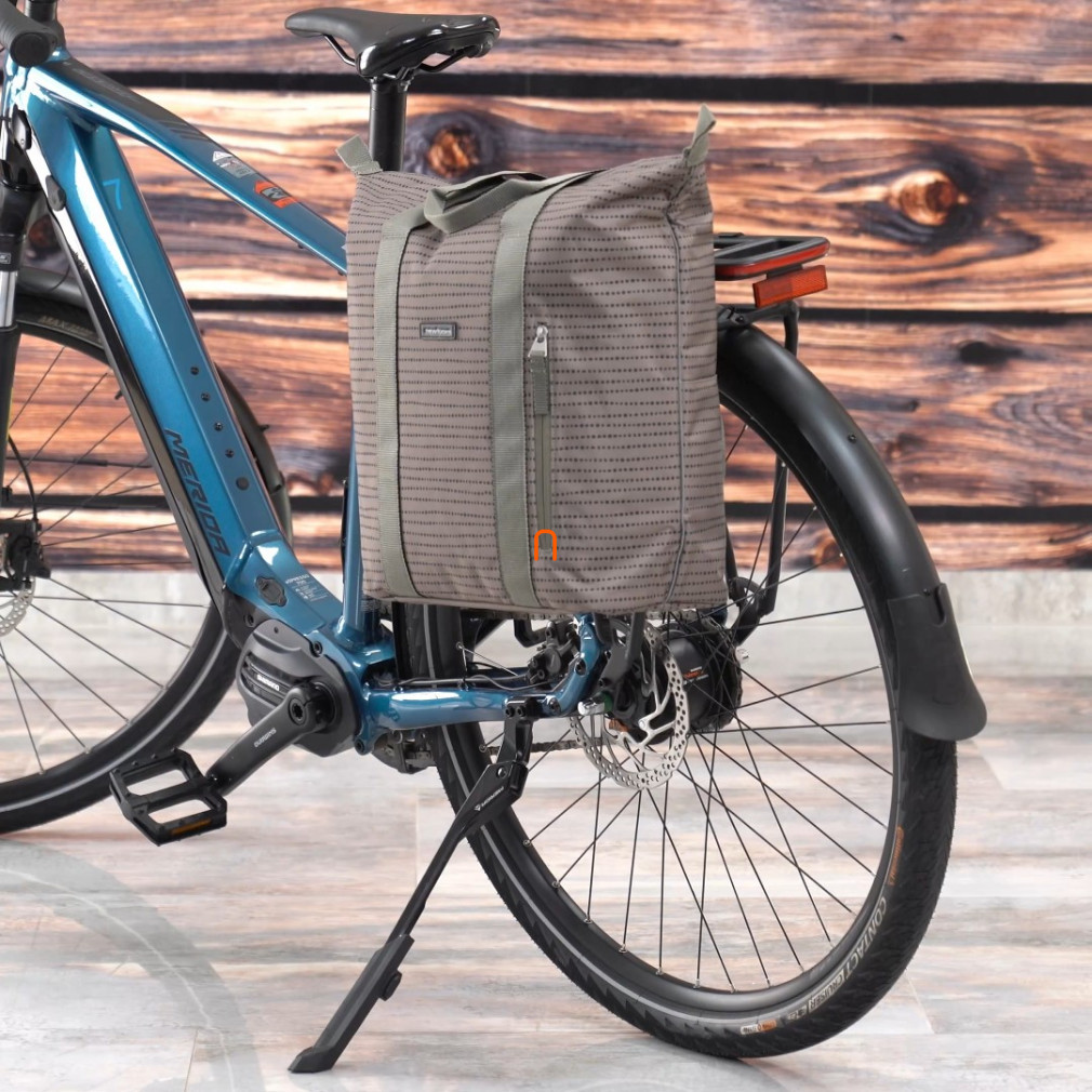 Geantă de mână pentru biciclete, gri, 24 l, 45x18x36 cm (Kota)
