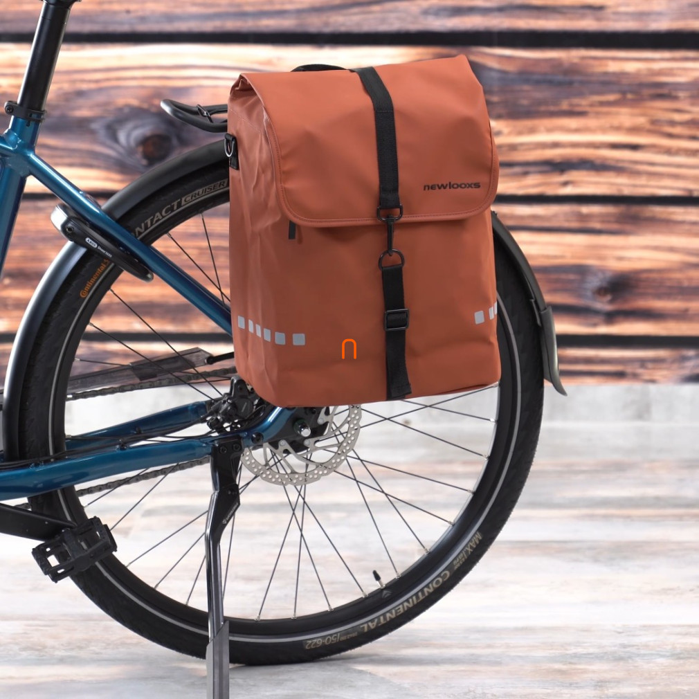Geantă pentru bicicletă/geantă de umăr, culoare ruginie, 17,5 l, 32 x 16 x 38 cm (Odense)