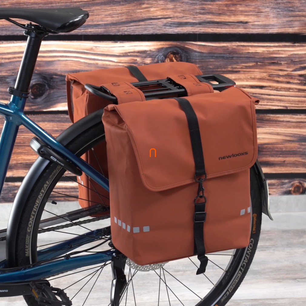 Geantă dublă pentru bicicletă, culoare ruginie, 39L 34x16x38 cm (Odense)