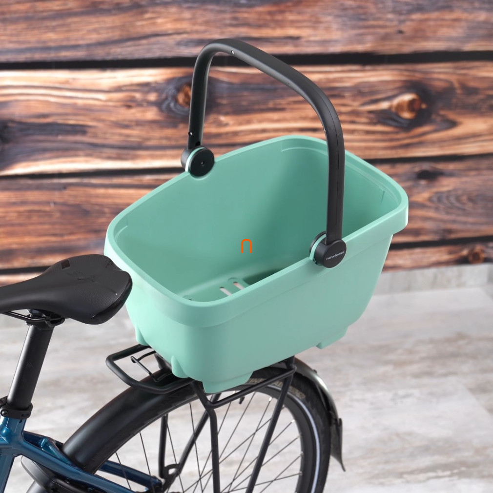 Coș pentru bicicletă cu adaptor MIK verde, 28 l (max. 10 kg) 49x37x29 cm (Clipper)