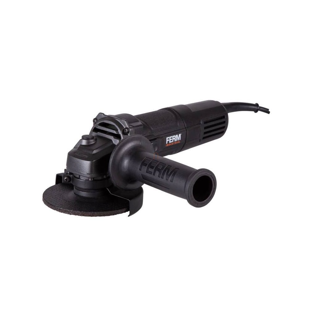 FERM Industrial polizor unghiar industrial 115 mm, 710 W, cablu de cauciuc de 3 metri AGM1112P