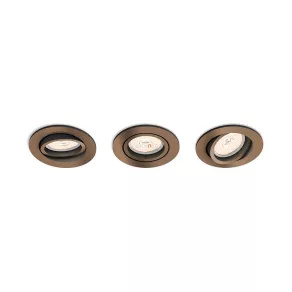   Lampă spot încastrată Philips, culoare cupru, 3 bucăți (Donegal)