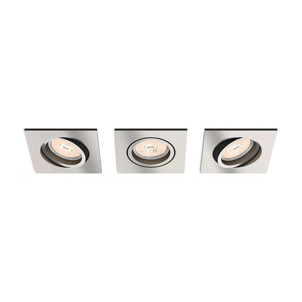 Philips spotlights încastrate, 3 bucăți, pătrate (Donegal)