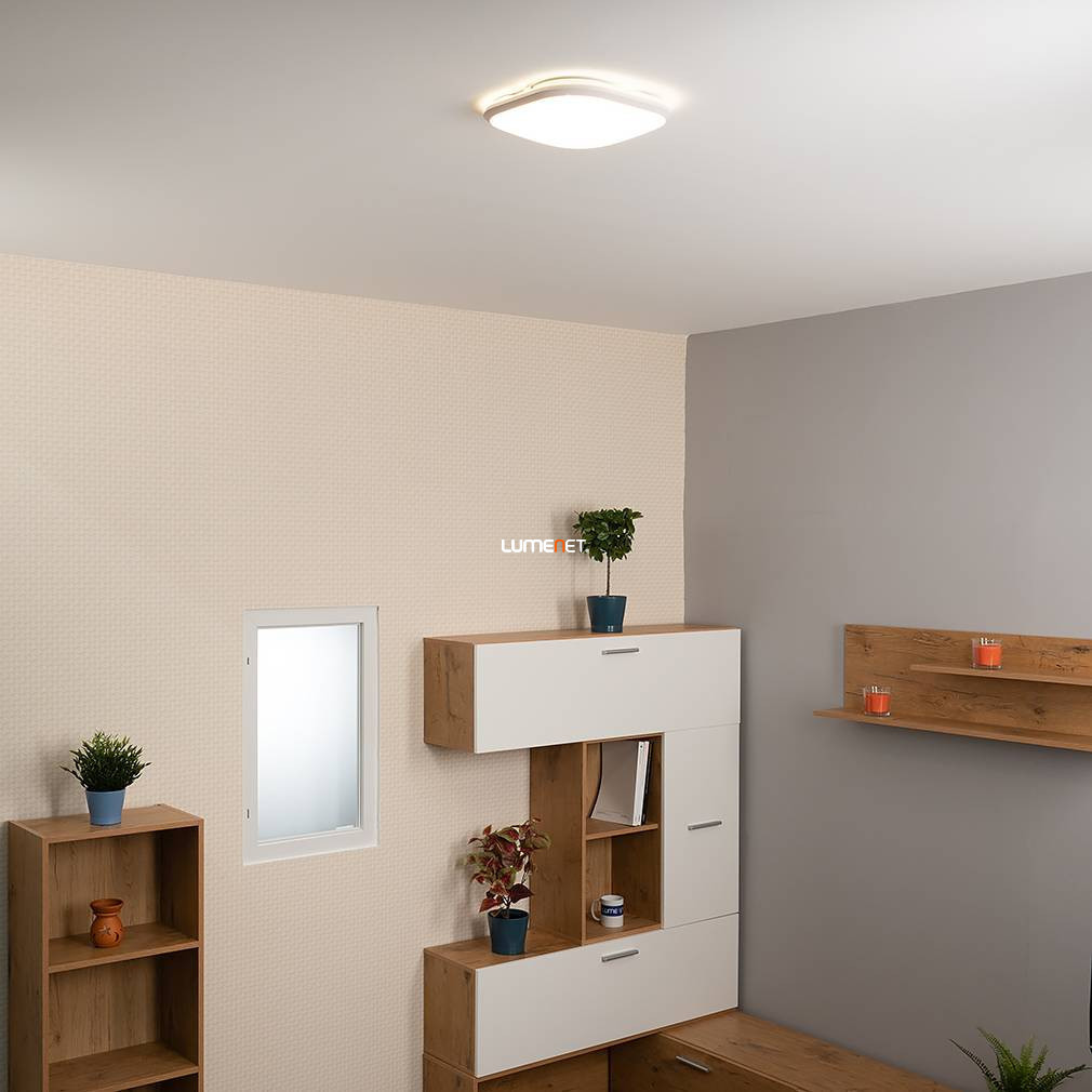 Lampă LED de tavan unghiulară cu comutator Philips, alb cald, 18 W (Cavanal)