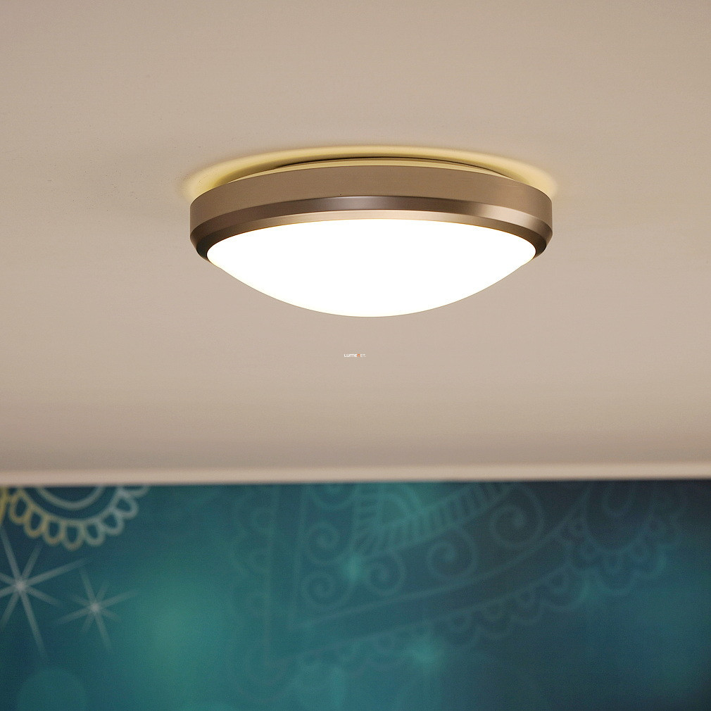 Philips LED plafonieră pentru baie, 6W 600lm, alb cald, 22cm, nichel (Doris)