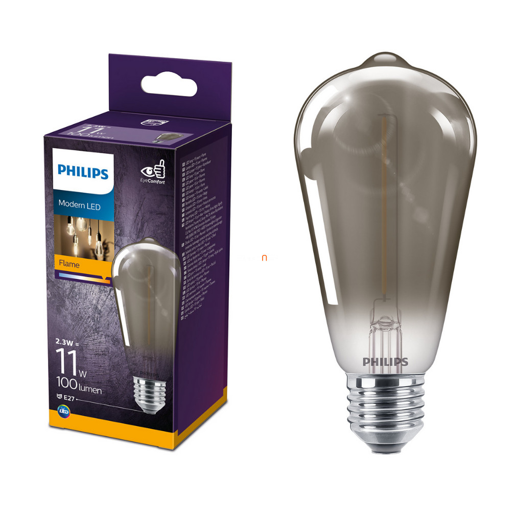 Philips E27 LED Edison 2.3W 100lm 1800K alb cald - înlocuire bec 11W