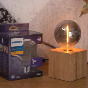   Philips E27 Vintage LED 2W 100lm 1800K fumuriu G93 - înlocuiește becul de 11W
