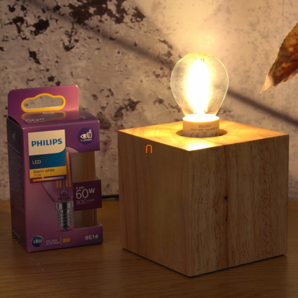 Philips E14 LED 6,5W 806lm 2700K alb cald, glob mic - înlocuiește becul de 60W