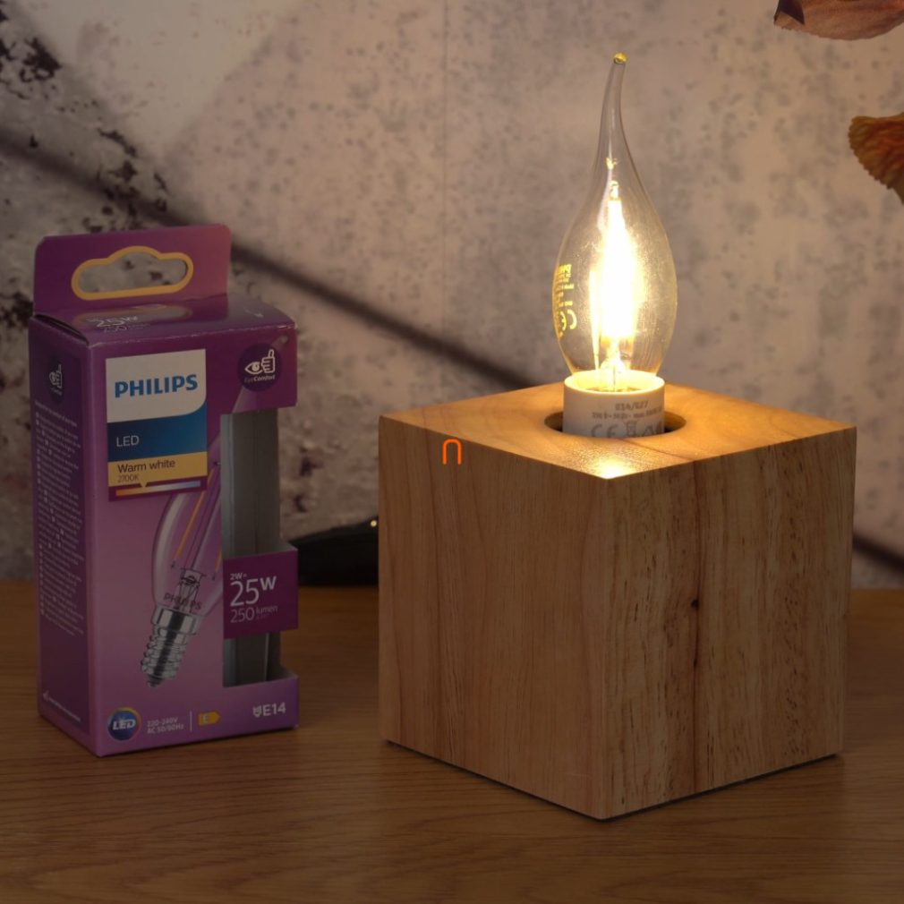 Philips E14 LED 2W 250lm 2700K becăină caldă albă - înlocuiește becul incandescent de 25W