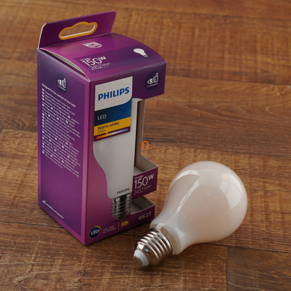 Philips E27 LED opal 17,5W 2452lm 2700K alb cald - înlocuiește becul de 150W