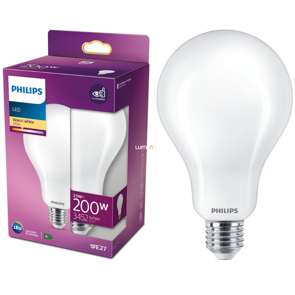 Philips E27 LED 23W 3452lm 2700K meleg fehér - 200W izzó helyett