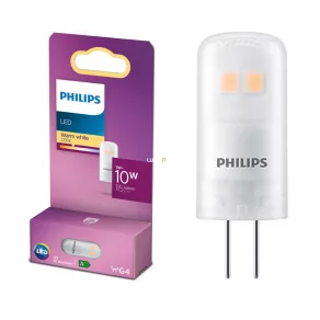   Philips G4 LED 1 W, 115 lm, 12 V, 2700 K, alb cald – în locul unui bec de 10 W
