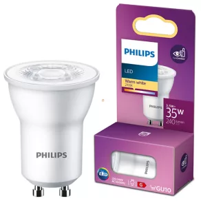   Philips MR11 GU10 3,5W 240lm 2700K alb cald 36° D36mm - înlocuiește becul de 35W