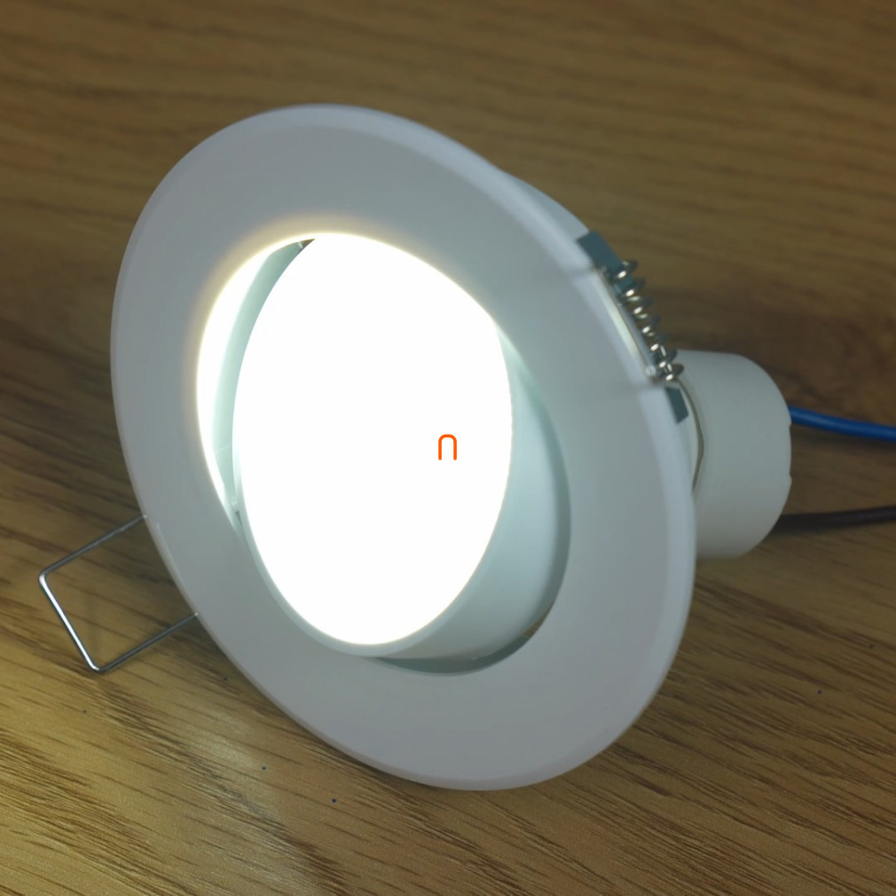 Philips GU10 LED 4,7W 380lm 4000K alb rece 36° - înlocuiește becul de 50W + cadru înclinabil
