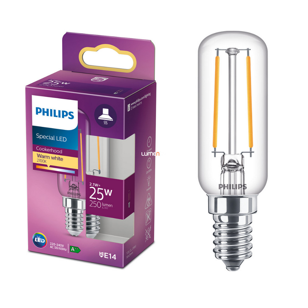 Philips E14 LED 2.1W 250lm 2700K alb cald - înlocuiește becul de 25W