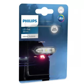 LED auto C5W neambalat, 1 bucată, alb gheață (38 mm)