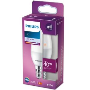   Philips E14 LED, 4,9 W, 470 lm, 4000 K, opal - înlocuiește becul incandescent de 40 W