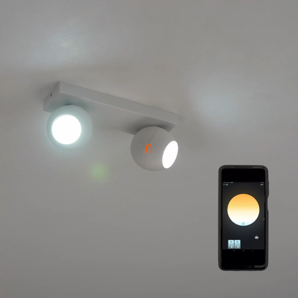 Philips Hue Bluetooth Buckram White Ambiance LED 2 spoturi, alb + comutator DIM