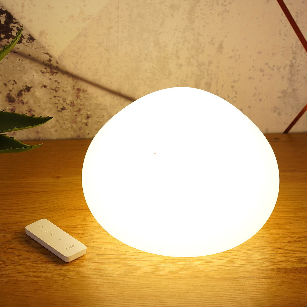 Philips Hue Wellner White Ambiance LED lampă de masă, albă + comutator DIM