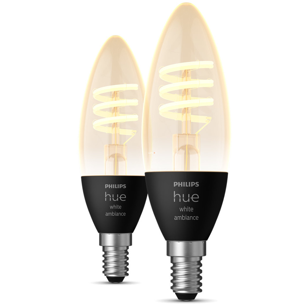 Philips Hue smart E14 LED, 4,6 W, 2 bucăți (ambianță albă)