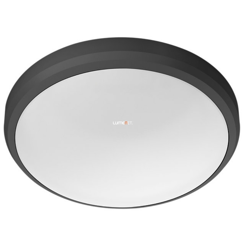 Philips Doris 6W 600lm, alb rece, lampă LED de plafon pentru exterior, IP54, 22 cm, negru