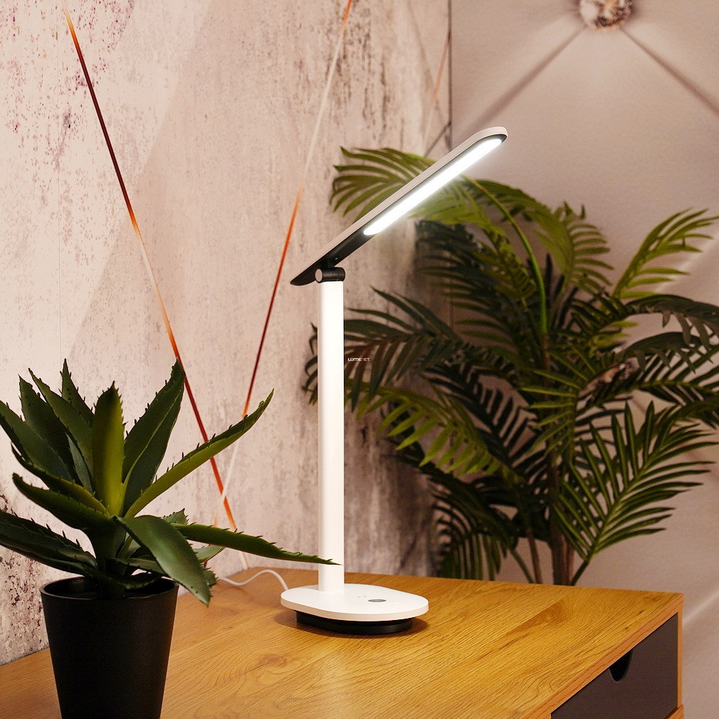 Lampa LED de birou reîncărcabilă Philips, reglabilă, 5 W (Ivory)