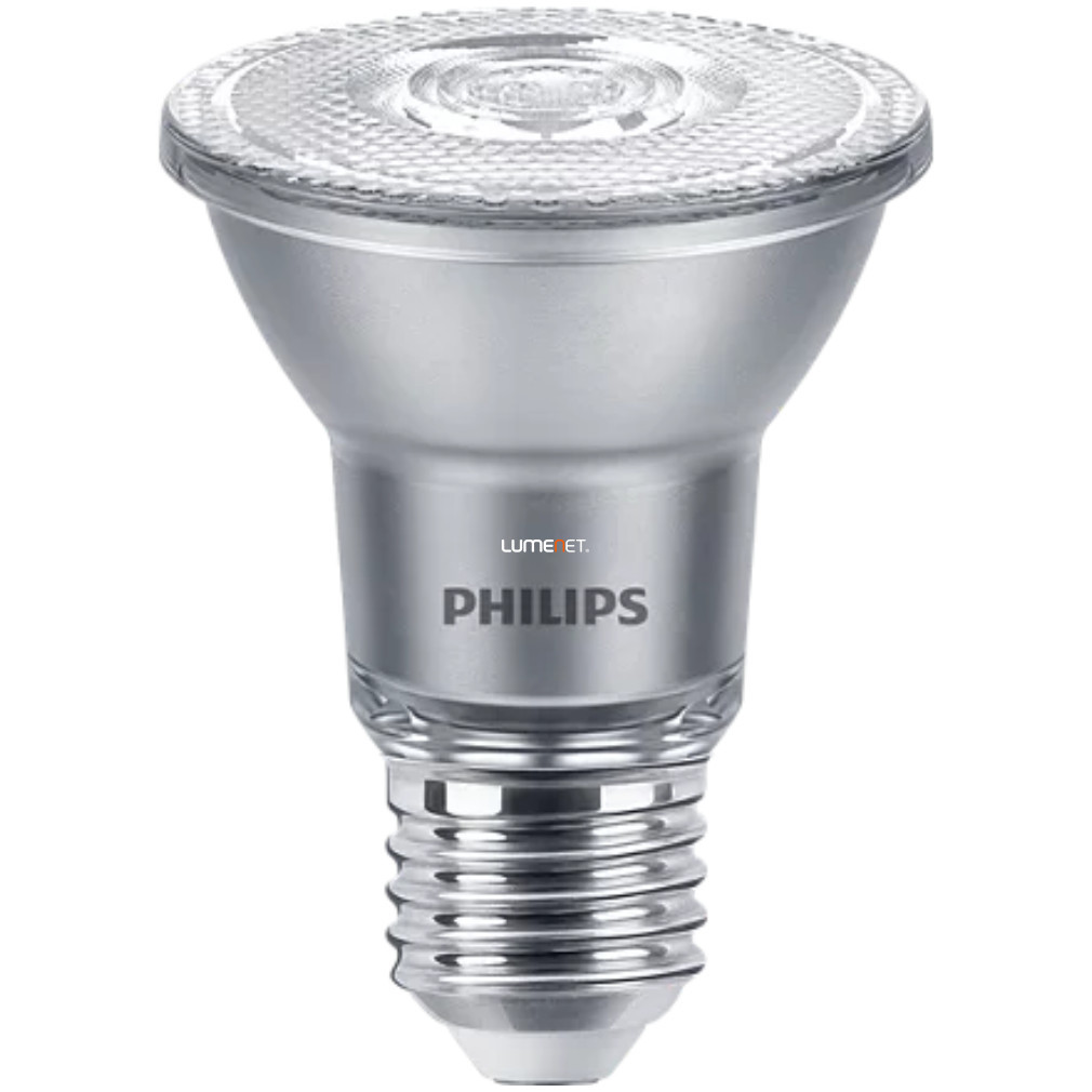 Philips PAR20 E27 LED, 6W, 540lm, 4000K, reglabil, înlocuiește becurile de 40° - 50W, Master LEDspot Value