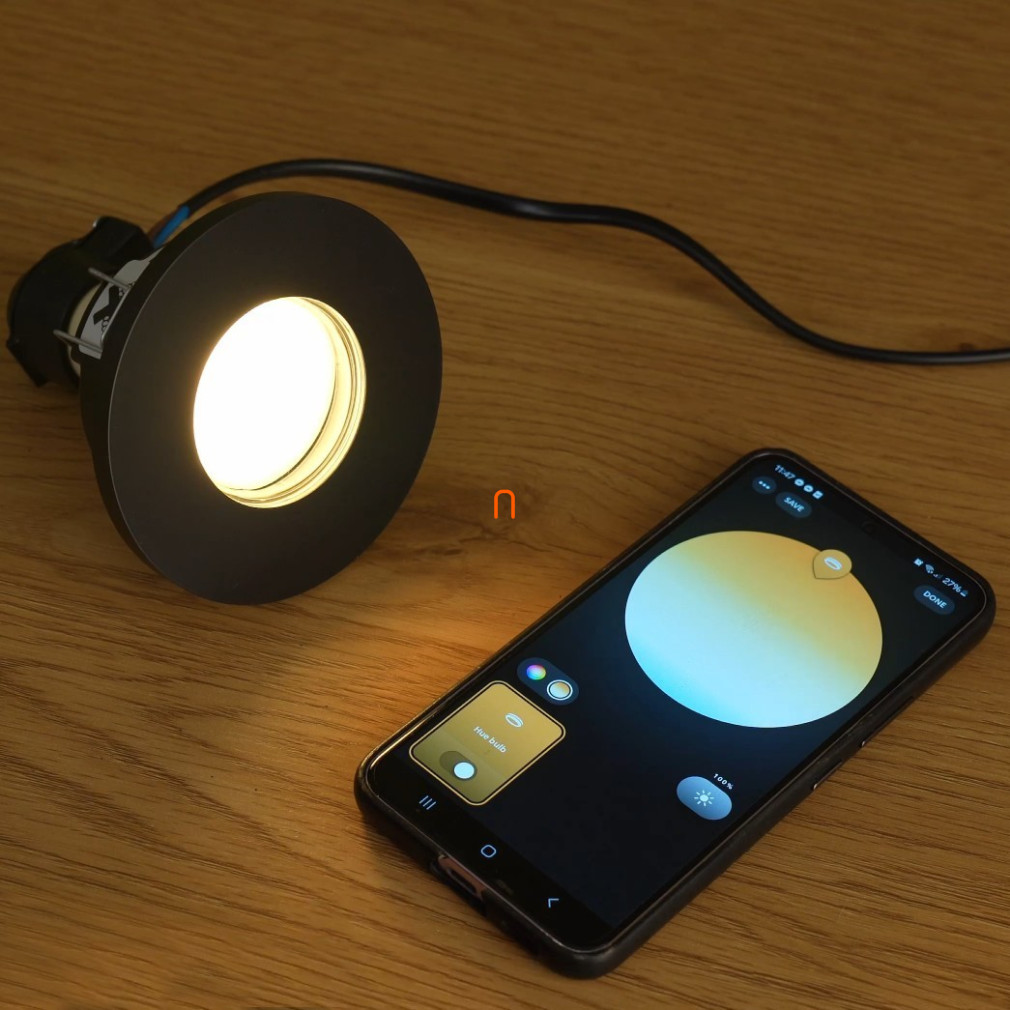 Philips Hue Xamento White and Color Ambience spot luminos încastrat în tavan, negru