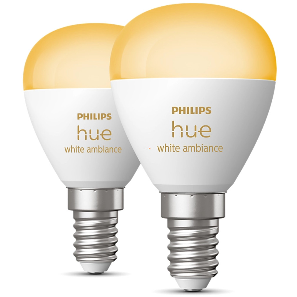 Philips Hue smart E14 LED, 5,1 W, 2 bucăți (ambianță albă)