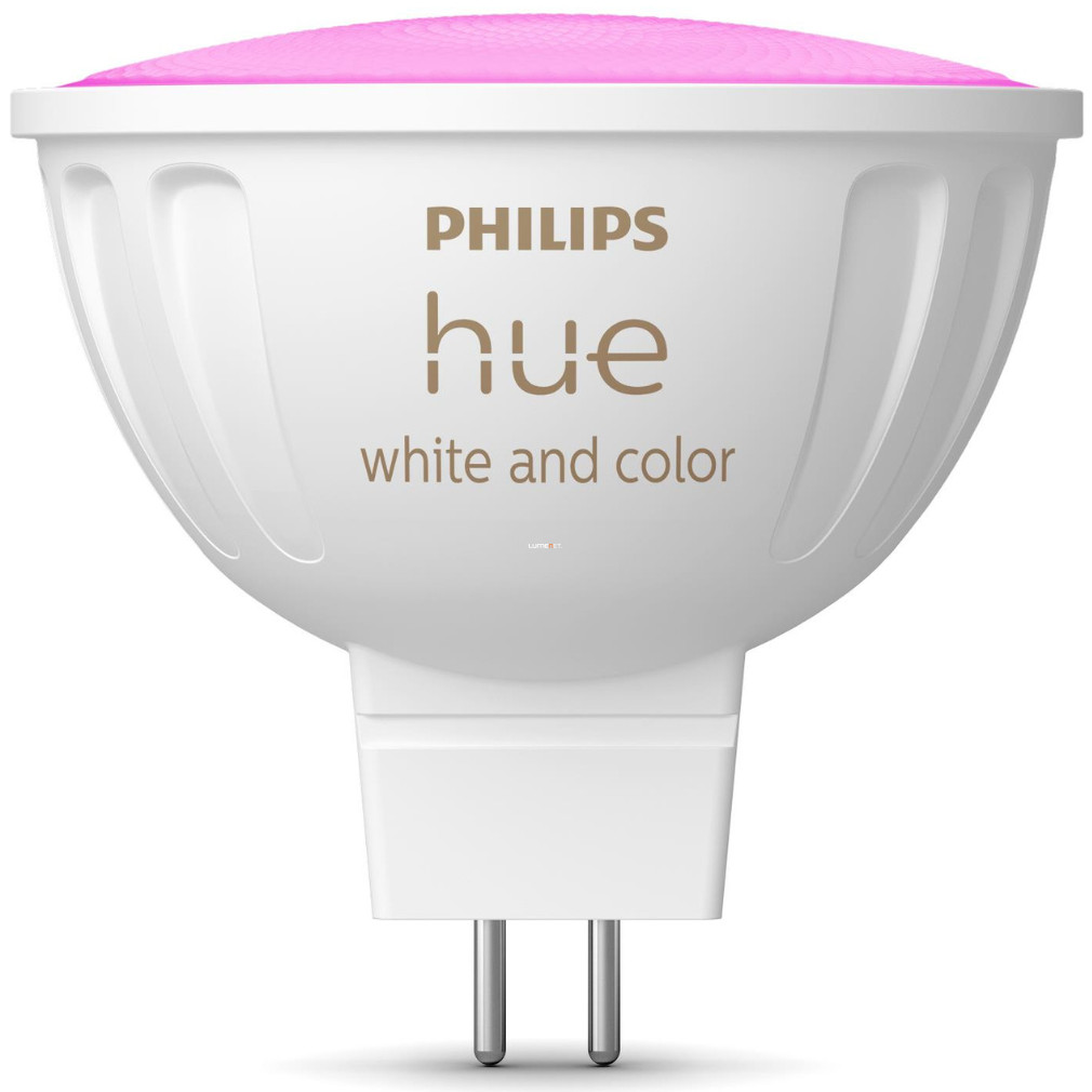 Philips Hue GU5.3 MR16 RGBW LED 6,3 W, alb rece (alb și ambianță de culoare)