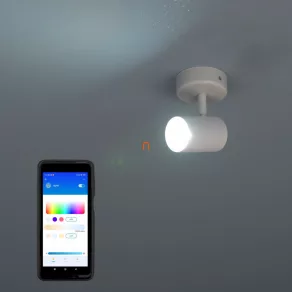   Lampă spot LED reglabilă WiZ Imageo Wi-Fi/BT, 1x5W, 345 lm, 2200-6500 K + RGB, albă