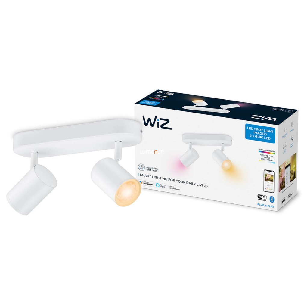 WiZ-Imageo-Wi-Fi-BT-2x5W-690lm-2200-6500K-RGB-szabalyozhato-LED-spot-lampa--feher