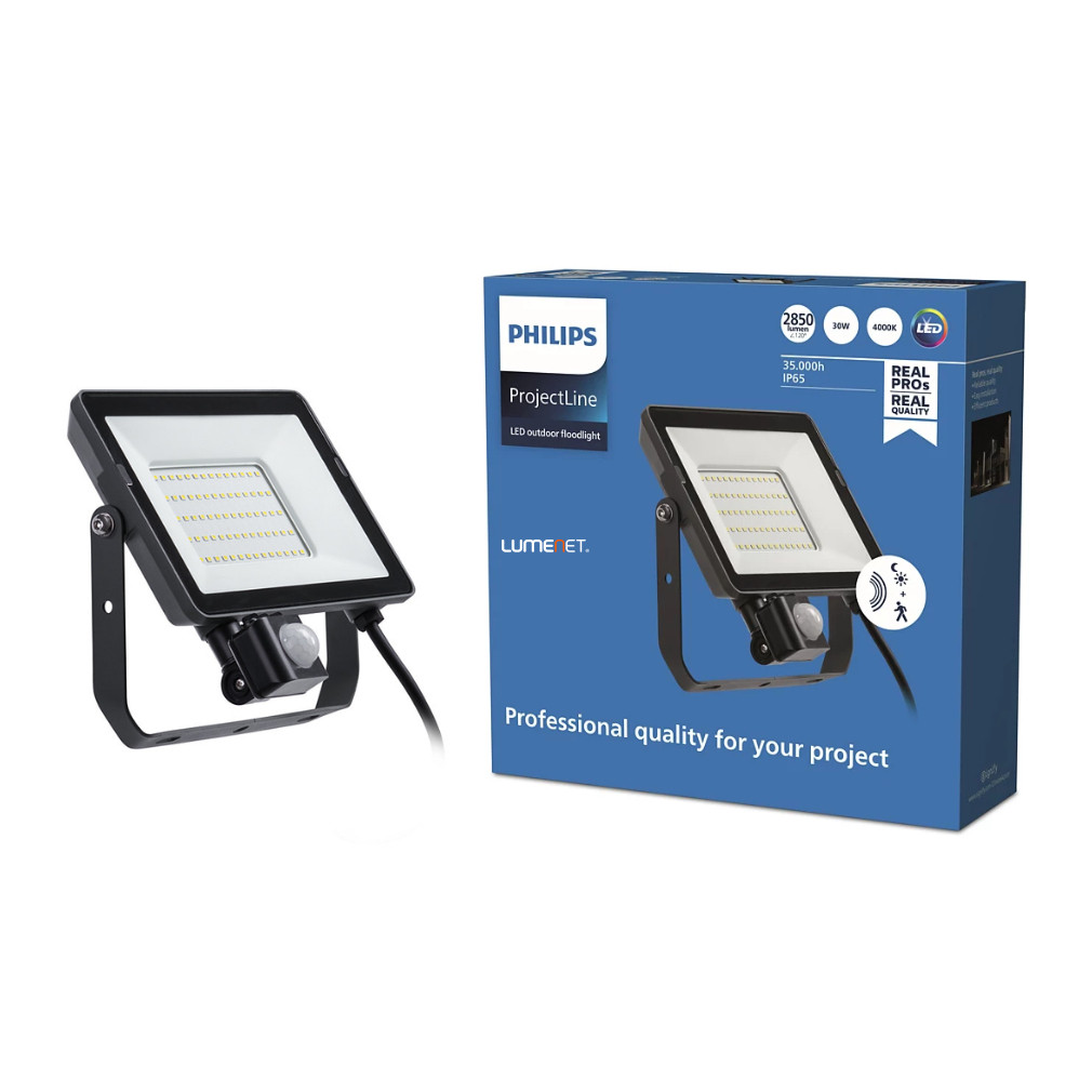 Philips senzor de mișcare LED proiector 30W alb rece 2850lm IP65 (ProjectLine Floodlight)