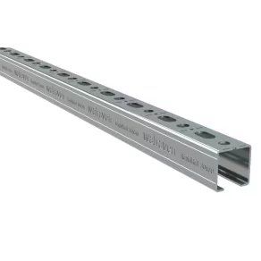   Șină profilată BIS RapidRail 27x18x2000 mm/1,0 perforată, lățime nut 15 mm 650527182 Walraven
