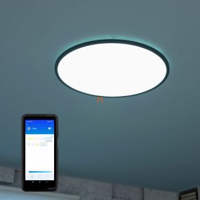   WiZ Super Slim Wi-Fi, Bluetooth 36W 3800lm 2700-6500K lampă LED de tavan, negru